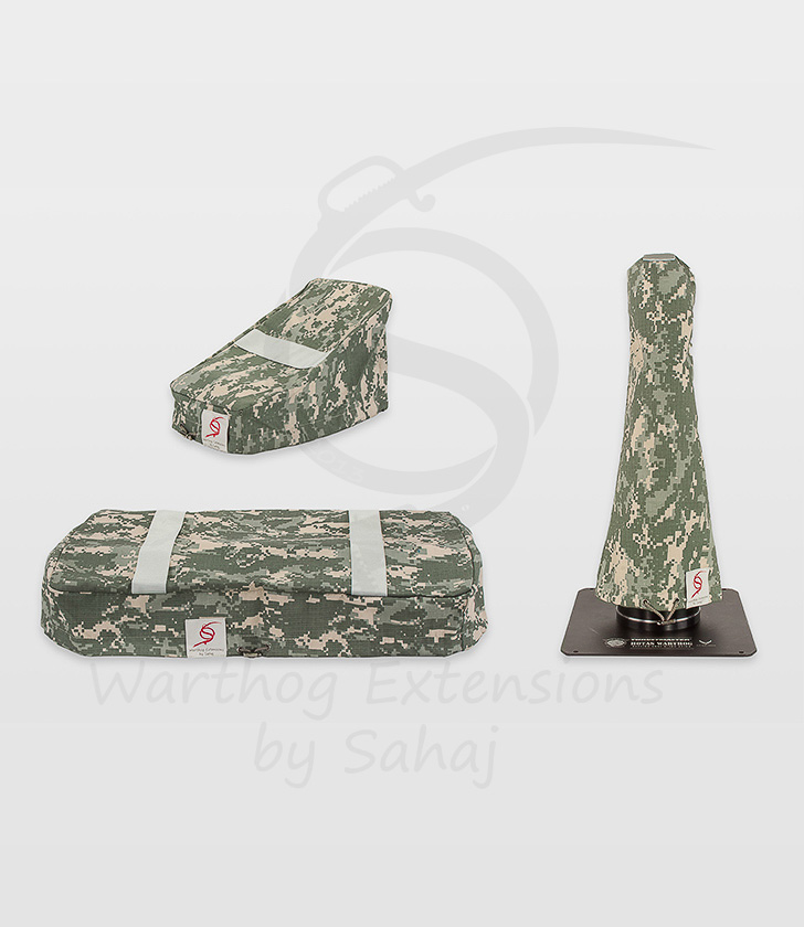 Warthog dust covers by SAHAJ (15 cm – 20 cm extended Warthog Grey Camo Large Set)